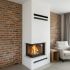 Угловой камин с топкой Астов П2С 8457 в кирпичный дом (премиум)