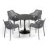 Обеденная группа 4SiS Беллини на 4 персоны, цвет темно-серый