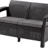 Диван пластиковый Gardeck Корфу (Corfu love seat) графит