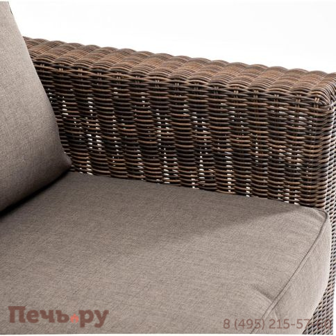 4SiS Боно диван из искусственного ротанга трехместный, цвет коричневый фото 5