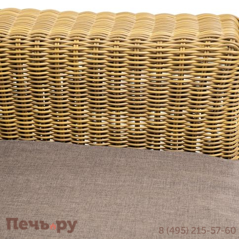 4SiS Боно диван из искусственного ротанга трехместный, цвет соломенный фото 7
