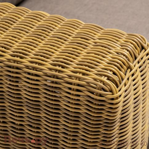 4SiS Боно диван из искусственного ротанга трехместный, цвет соломенный фото 8