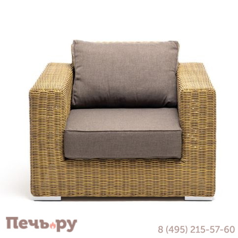 4SiS Боно кресло из искусственного ротанга, цвет соломенный фото 2