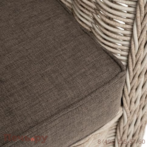 4SiS Гляссе диван трехместный из искусственного ротанга, цвет бежевый фото 7