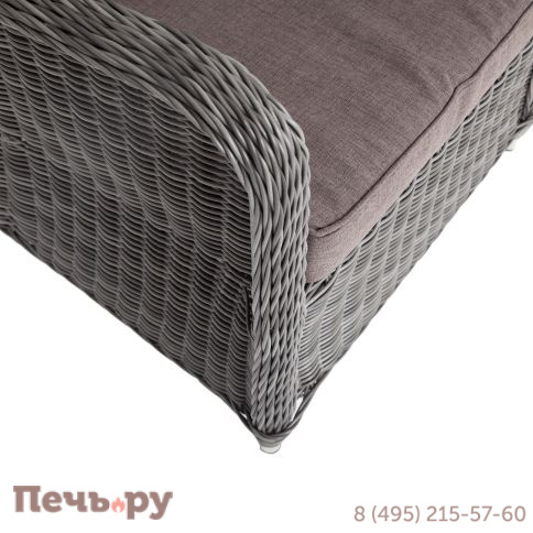 4SiS Гляссе кресло плетеное из искусственного ротанга, цвет графит фото 11