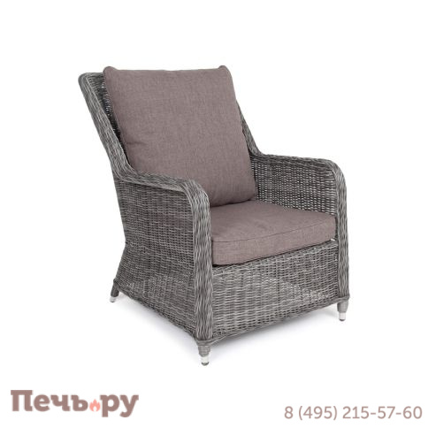 4SiS Гляссе кресло плетеное из искусственного ротанга, цвет графит фото 9