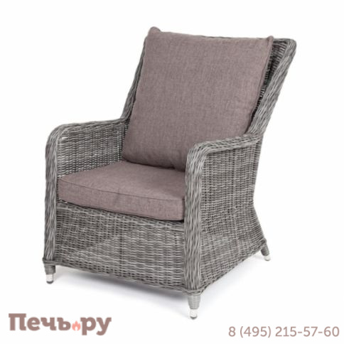 4SiS Гляссе кресло плетеное из искусственного ротанга, цвет графит фото