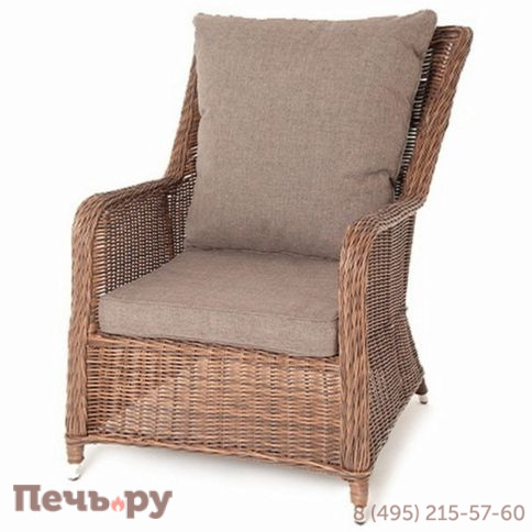 4SiS Гляссе кресло плетеное из искусственого ротанга, цвет коричневый фото