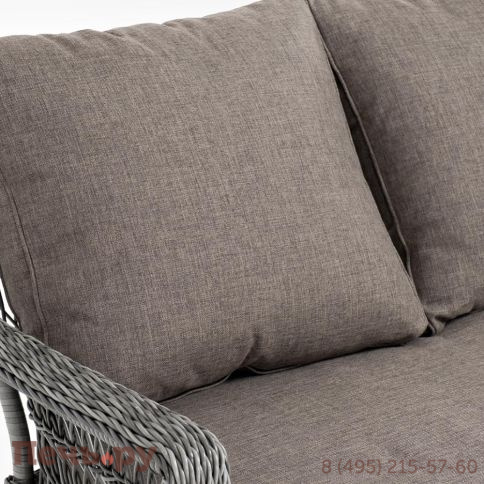 4SiS Гранд Латте диван трехместный из искусственного ротанга, цвет графит фото 6