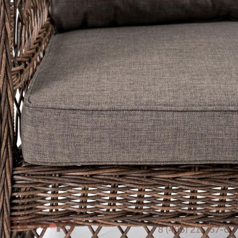 4SiS Гранд Латте диван трехместный из искусственного ротанга, цвет коричневый фото 5
