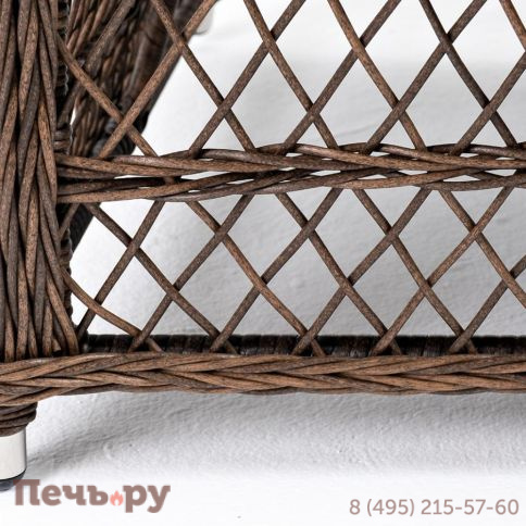 4SiS Гранд Латте диван трехместный из искусственного ротанга, цвет коричневый фото 6