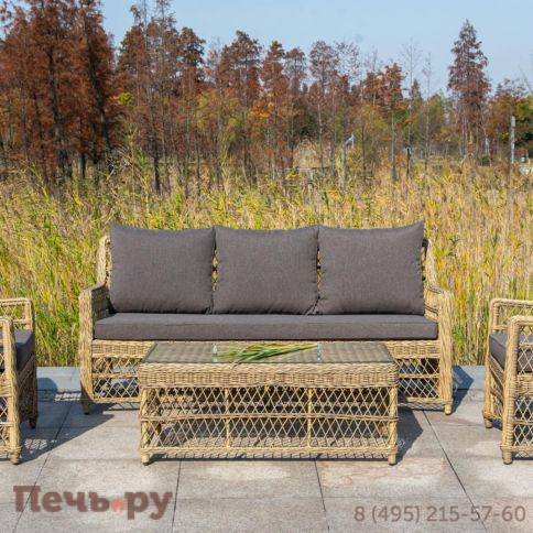 4SiS Гранд Латте кресло из искусственного ротанга, цвет соломенный фото 2