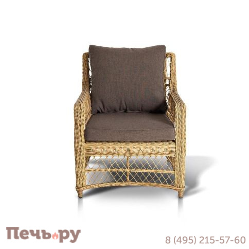 4SiS Гранд Латте кресло из искусственного ротанга, цвет соломенный фото 6