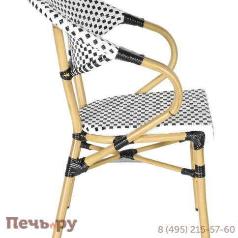 4SiS Грас плетеный стул из искусственного ротанга, цвет черный фото 3