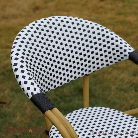 4SiS Грас плетеный стул из искусственного ротанга, цвет черный фото 6