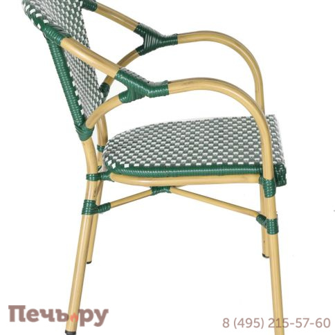 4SiS Кабри плетеный стул из искусственного ротанга, цвет зеленый фото 3