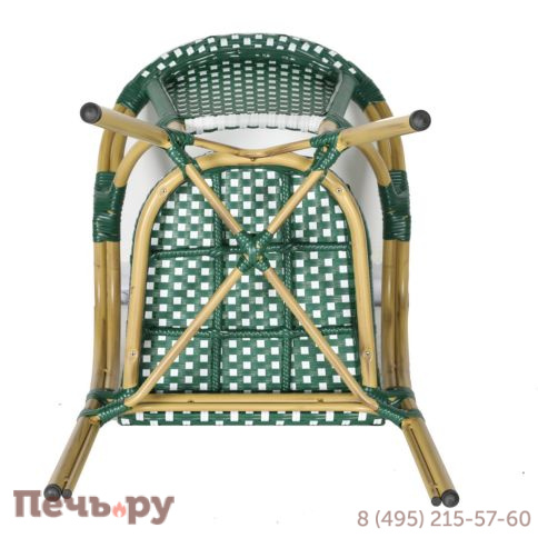 4SiS Кабри плетеный стул из искусственного ротанга, цвет зеленый фото 4