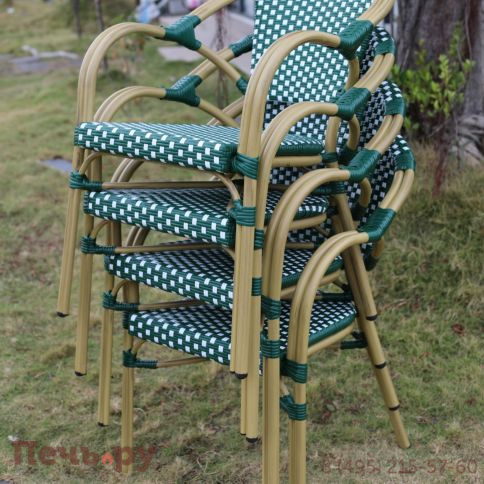 4SiS Кабри плетеный стул из искусственного ротанга, цвет зеленый фото 8