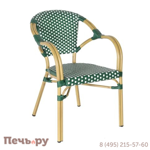 4SiS Кабри плетеный стул из искусственного ротанга, цвет зеленый фото