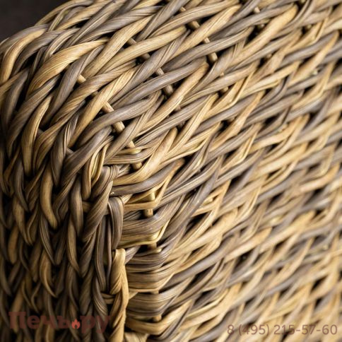 4SiS Кальяри диван из искусственного ротанга (гиацинт) трехместный, цвет соломенный фото 7