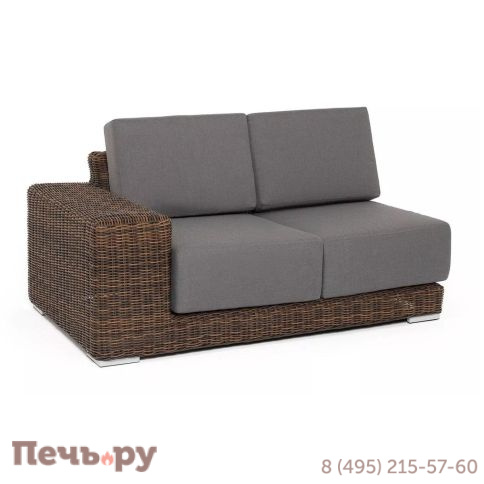 4SiS Капри модуль диванный правый с подушками, цвет коричневый фото