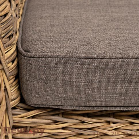 4SiS Капучино диван из искусственного ротанга (гиацинт) двухместный, цвет соломенный фото 11