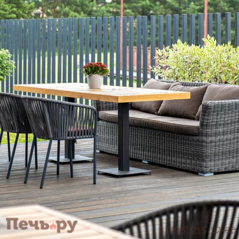 4SiS Капучино диван из искусственного ротанга трехместный, цвет графит фото 5