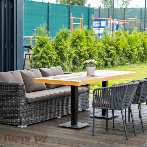 4SiS Капучино диван из искусственного ротанга трехместный, цвет графит фото 6