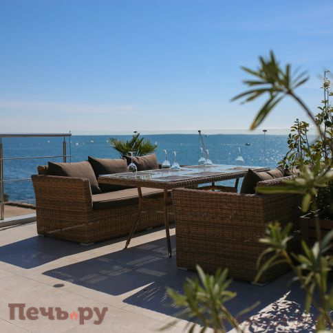 4SiS Капучино диван из искусственного ротанга трехместный, цвет коричневый фото 2