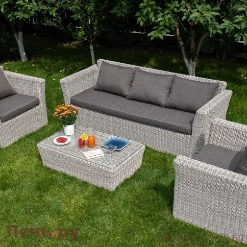 4SiS Капучино кресло из искусственного ротанга, цвет бежевый фото 3