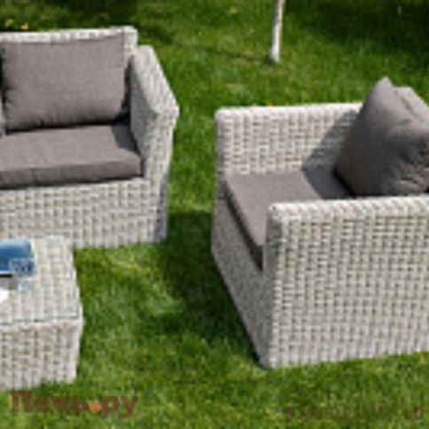 4SiS Капучино кресло из искусственного ротанга, цвет бежевый фото 5