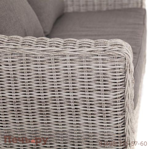 4SiS Кон Панна диван из искусственного ротанга двухместный, цвет бежевый фото 8