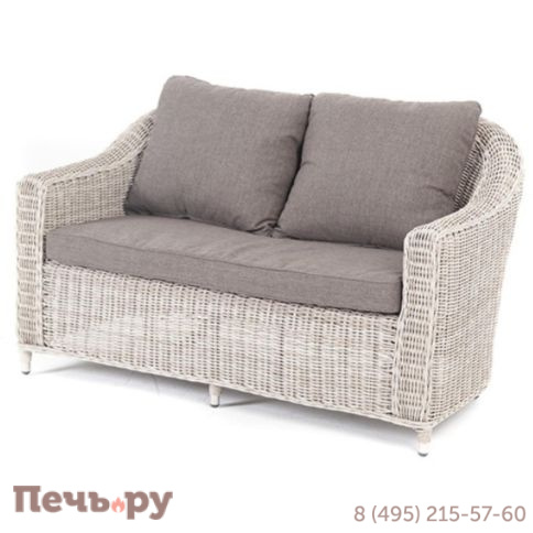 4SiS Кон Панна диван из искусственного ротанга двухместный, цвет бежевый фото