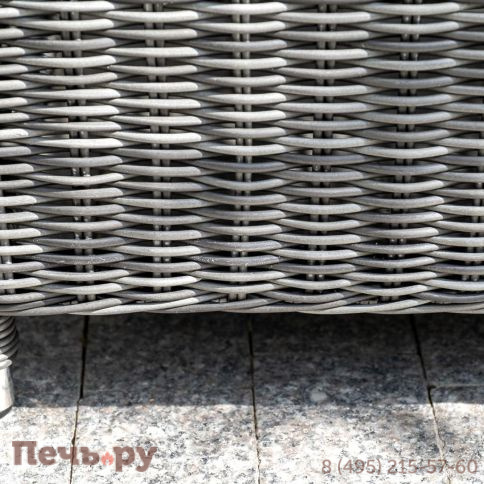 4SiS Кон Панна  диван из искусственного ротанга двухместный, цвет графит фото 8