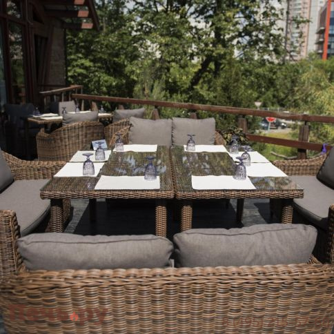 4SiS Кон Панна диван из искусственного ротанга двухместный, цвет коричневый фото 10