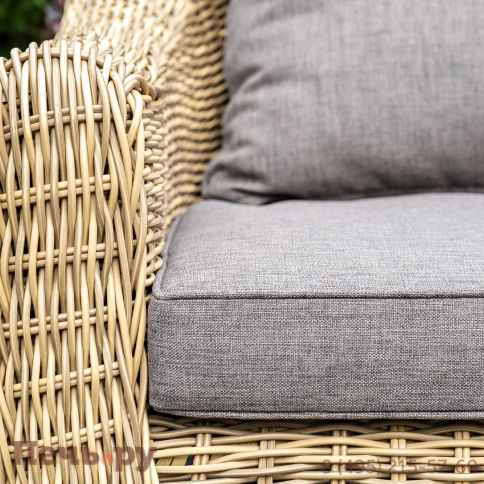 4SiS Кон Панна диван из искусственного ротанга двухместный, цвет соломенный фото 5