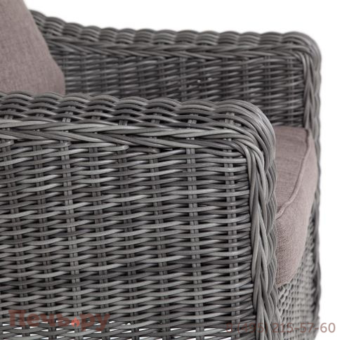 4SiS Кон Панна кресло из искусственного ротанга, цвет графит фото 2