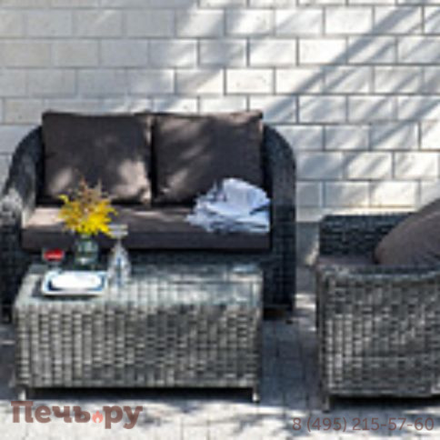 4SiS Кон Панна кресло из искусственного ротанга, цвет графит фото 8