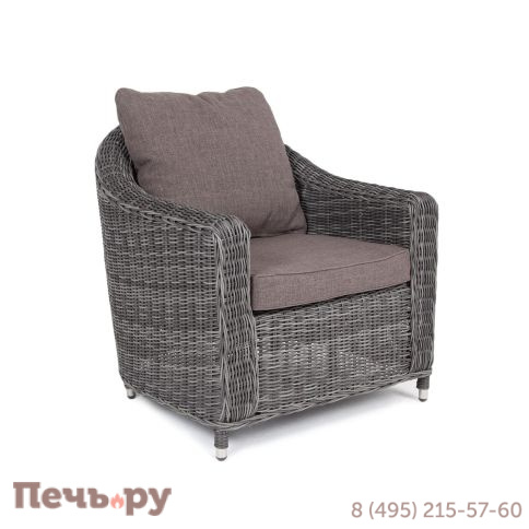 4SiS Кон Панна кресло из искусственного ротанга, цвет графит фото