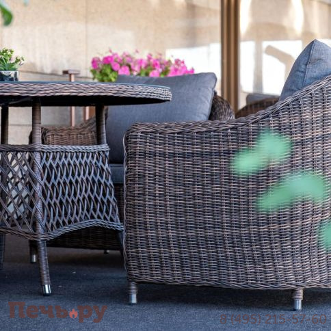 4SiS Кон Панна кресло из искусственного ротанга, цвет коричневый фото 12