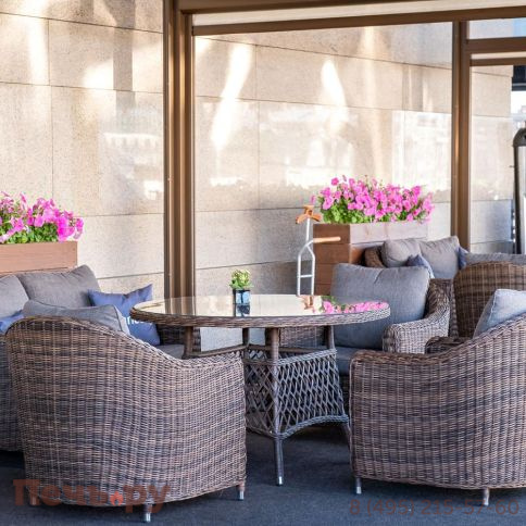 4SiS Кон Панна кресло из искусственного ротанга, цвет коричневый фото 13