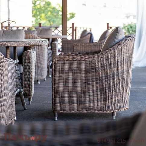 4SiS Кон Панна кресло из искусственного ротанга, цвет коричневый фото 14