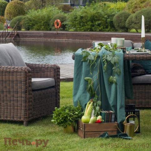 4SiS Кон Панна кресло из искусственного ротанга, цвет коричневый фото 2