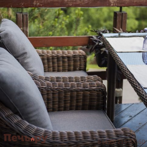 4SiS Кон Панна кресло из искусственного ротанга, цвет коричневый фото 6