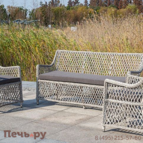 4SiS Латте плетеное кресло из искусственного ротанга, цвет бежевый фото 6