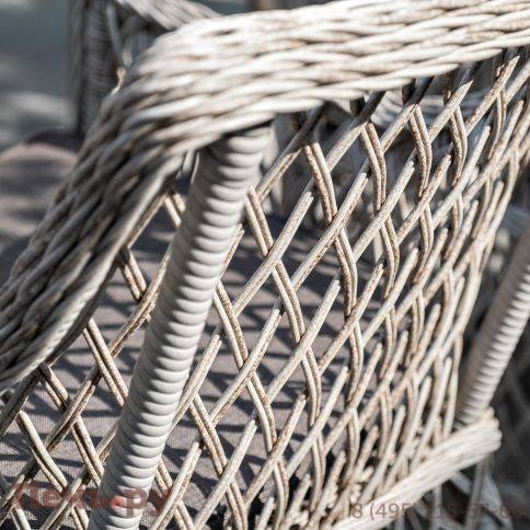 4SiS Латте плетеное кресло из искусственного ротанга, цвет бежевый фото 8