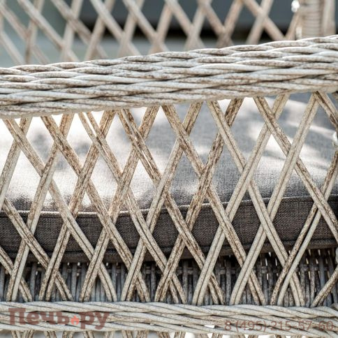 4SiS Латте плетеное кресло из искусственного ротанга, цвет бежевый фото 9
