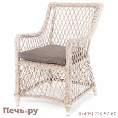 4SiS Латте плетеное кресло из искусственного ротанга, цвет бежевый фото