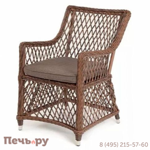 4SiS Латте плетеное кресло из искусственного ротанга, цвет коричневый фото