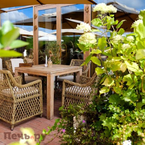 4SiS Латте плетеное кресло из искусственного ротанга, цвет соломенный фото 11